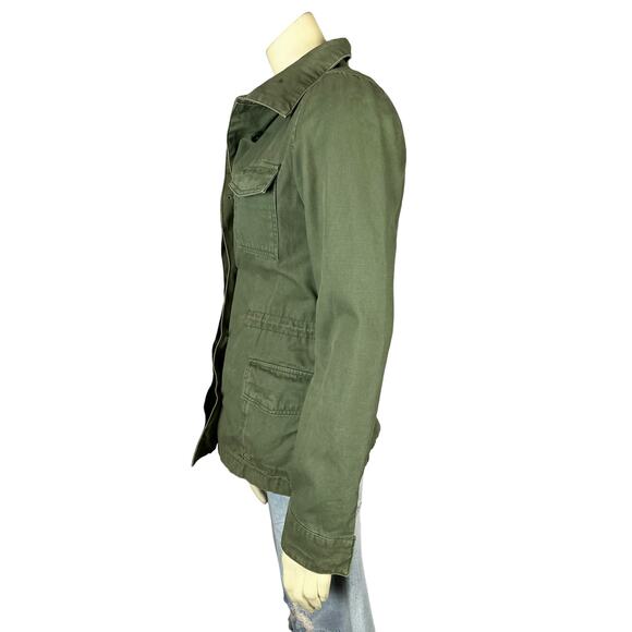 Ecote XS Green Cotton Canvas Utility Jacket Field Gorp Cargo Neutral Casual - Picture 11 of 14